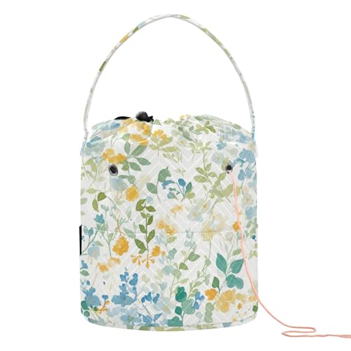 Watercolor Art Floset Light Color Crochet Bag Crochet Bags Crocheting with Holes Travel Bag for Crochet Knit Knitting Accessory