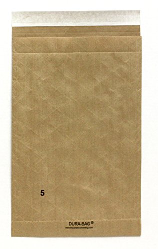 Dura-Bag Paper Shipping Bags, Size 5 Medium, Reinforced Paper Mailers with Peel & Seal, 10.5