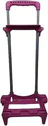 Carrinho Para Mochila Infantil Escolar Pequena 2 Haste Cor Rosa E Preto 30 Cm (ROSA)