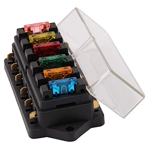 Boîte à fusibles 6 voies Maso ATC 12V 24V pour sécuriser le circuit électrique auto et camion