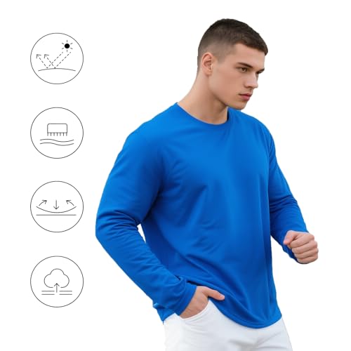 LeeHanTon 5 Pack Men's Long Sleeve Running Shirts Quick-Dry Moisture Wicking Athletic Tee for Gym & Outdoor Sport Shirt2