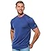 Produktbild 100% Merino Wolle Tshirt Herren - Merino Shirt Herren,Merino Unterwäsche Herren, Sports & Outdoor Gym Shirt Herren (Large, Windsor Blue Henley)