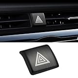TOMALL Hazard Warning Light Button Cover Compatible with Toyota Camry 2018-2020 Stainless Steel Emergency Switch Frame Trim Car Center Console Air Vent Warning Light Push Button Cover (Black Brushed)