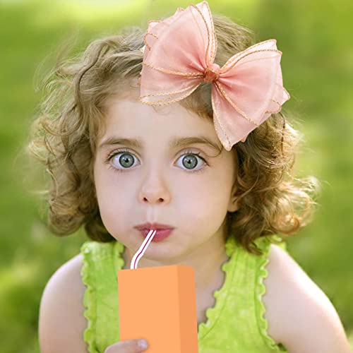 Pink Hair Bows For Girls Cute Sweet Tulle Alligator Hair Accessories First Communion Hair Clips For Baby Teen Women School Daily Wearing Wedding Party Decoration #TOP4