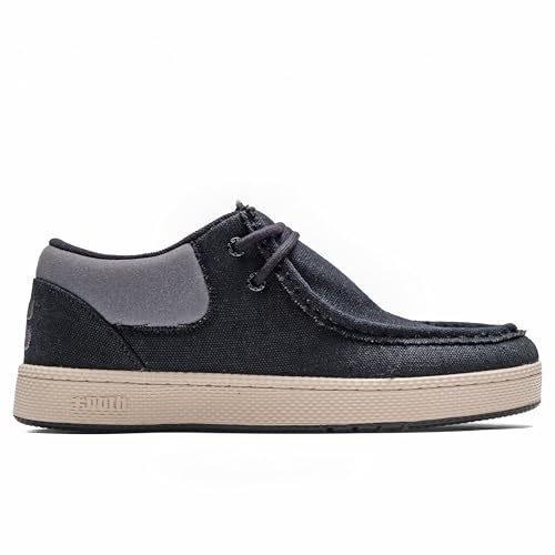 IPATH Cats Men’s Casual Shoe – Low-Top Eco Skate-Inspired Sneaker with All-Day Comfort Black Grey