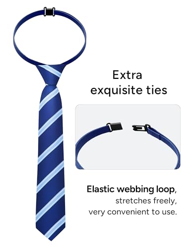 Image of Boys Long Sleeve Button-Down Dress Shirts with Tie: 2 Fabrics (Stretch /Standard) & 2 Fits (Regular /Husky)