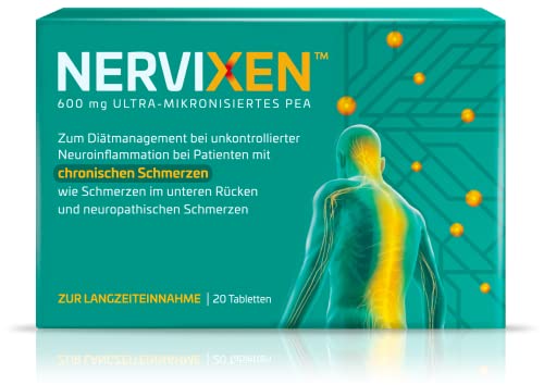 NERVIXEN™ - Bei chronischen Schmerzen wie im unteren Rücken und neuropathischen - Zum Diätmanagement für Patienten mit unkontrollierter Neuroinflammation – 1 x 20 Tabletten