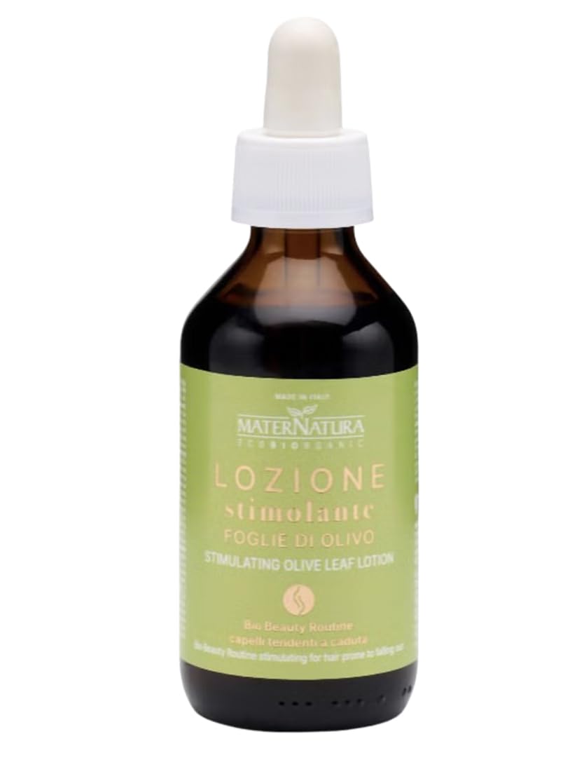 Maternatura, Lozione Stimolante Capelli Tendenti alla Caduta alle Foglie di Olivo, Trattamento Anticaduta, Bio Beauty Routine Capelli Tendenti alla Caduta, Made in Italy - 100 ml