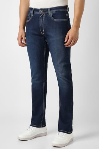 Image of Peter England Men's Regular Fit Denim Jeans for Daily Casual Wear