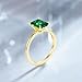 SHINYSO 3CT 925 Sterling Silver Wedding Band for Women Solitaire Created Green Emerald Simple Wedding Band Engagement Promise Rings for Her Size 5-10 (Size 7)
