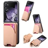 ZORSOME Kompatybilne z Xiaomi Mix Flip 2 w 1, zdejmowany portfel, pełne pokrycie, odporne na wstrząsy etui ochronne ze stojakiem, różowe