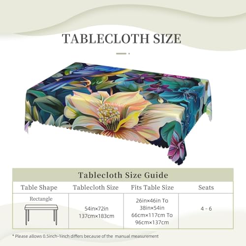 Nappe rectangulaire lavable 137x183 cm en polyester avec fine dentelle - 6