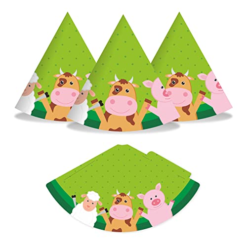 Image of PRETTY UR PARTY Farm Party decorations Kit - 80 pcs includes Banner, balloons, thank you, centerpiece, danglers, Barnyard Party Supplies, Farm friends Birthday Decor, DIY decor Pack for kids