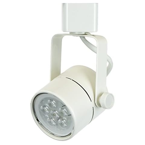 Direct-Lighting H System Daylight White 6000K GU10 LED Track Lighting Head - 7.5W LED Bulb 50154L-6K-WH White Cover