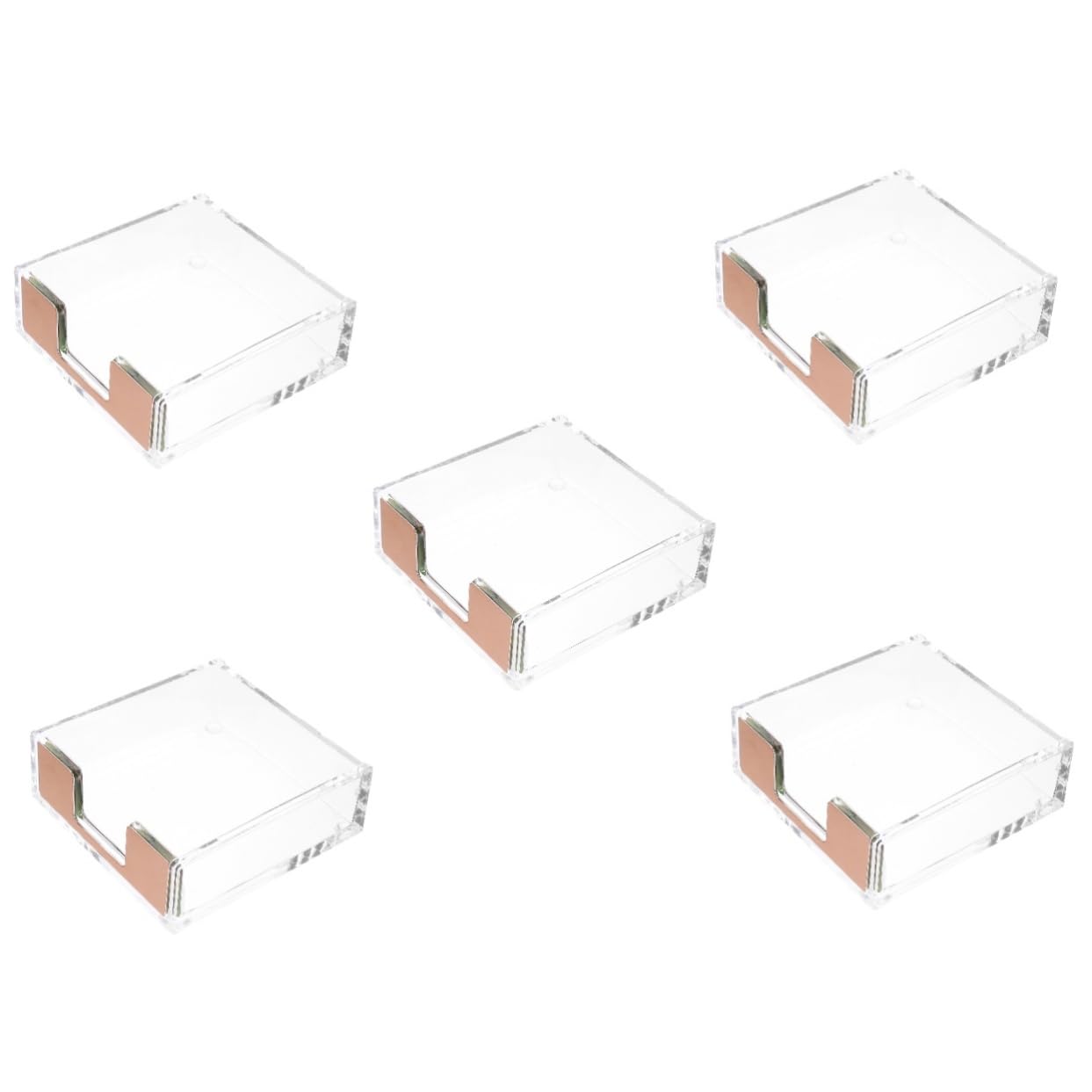 SHINEOFI 5 Pz organiser scrivania organizzatore per scrivania Titolari marcatore penna inviare contenitori distributore di blocchi note porta blocco note da scrivania Acrilico Rose Gold