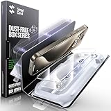 SMARTDEVIL 3 Pack Screen Protector for iPhone 15 Pro Max, Bubble-and-Dust-Free Box, HD Tempered Glass, Military Grade Shatterproof & Ultra Durable, Easy Installation