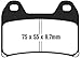 EBC Brakes FA244V Semi Sintered Disc Brake Pad