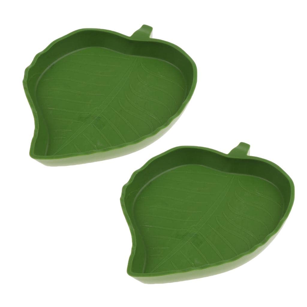 Enakshi (LABEL) 2Pcs Reptile Food And Water Dish Mini Corner Feeding Bowl Small Leaf |Pet Supplies|Reptile Supplies (B0BPS93LM8) Amazon Price History, Amazon Price Tracker