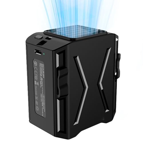 Genérico Ventilador De Camisa,3 Velocidades Enfriador Personal,Con Clip Y Flujo De Aire Fuerte Batería 8000mAh - Para Trabajadores Jardinería Camping Senderismo Running Trabajo