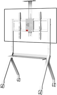 Smart Whiteboard Ständer für 42-75 Zoll Whiteboards, Bodenstehender TV-Ständer mit feststellbaren Rädern
