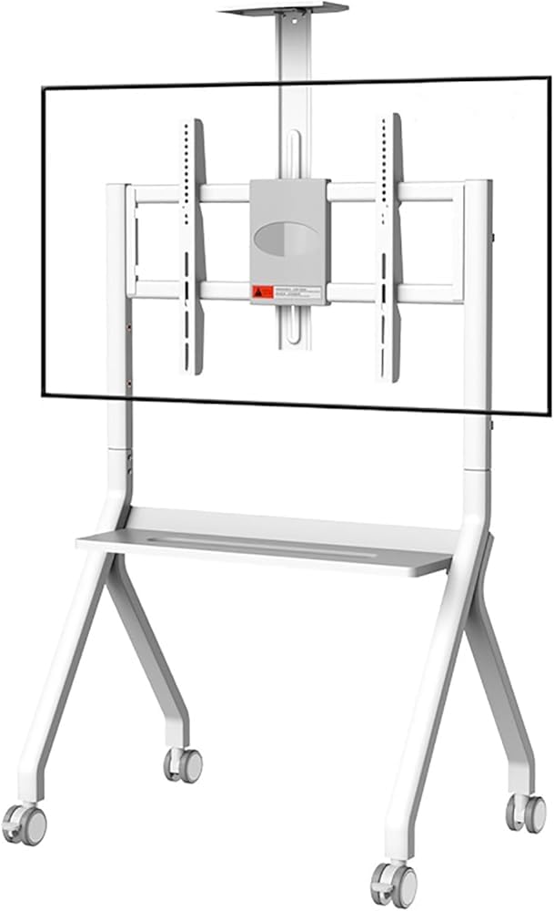 Bodenständer für Smart-Whiteboards und Fernseher, feststellbare Räder und verstellbare Höhe für Büro, Klassenzimmer, Heimgebrauch