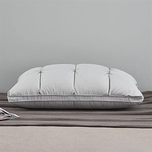 Oreiller en duvet d'oie blanche 48x74 grand oreiller coton doux lit adulte confortable