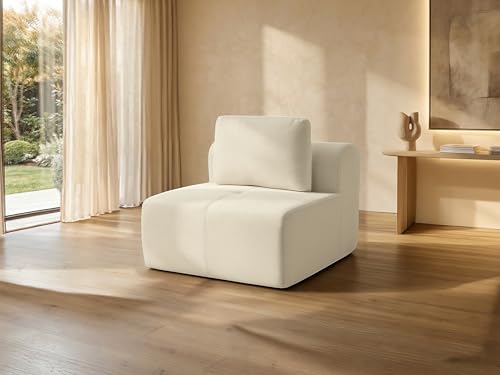 Image of 37 inch Oversized Boneless Couch, Comfort Cloud Sectional Couches for Living Room, Modular Sofa High Back & Extra Deep Seat, No Assembly, Soft Chenille Fabric (Warm White, 37 inch-Single Seat)