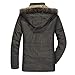 Chaqueta Parka Hombre Abrigos Parka con Capucha Cálido Abrigo de Algodón Prueba...