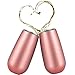2 Packs Double-insulated Stemless Champagne Flutes Wine Tumbler, Unbreakable Cocktail Cups Reusable Champagne Toasting Glasses with Lids (Rose Gold, 6 OZ)