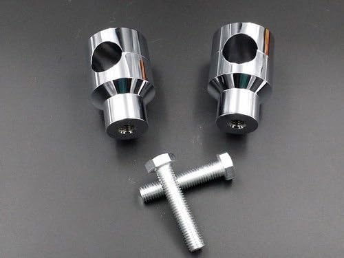 Chrome 1" 25mm Round Motorcycle Handlebar Riser for Harley Springer Bobber Cafe Racer Sportster XL FL Honda Kawasaki Suzuki Yamaha Cruiser Chopper
