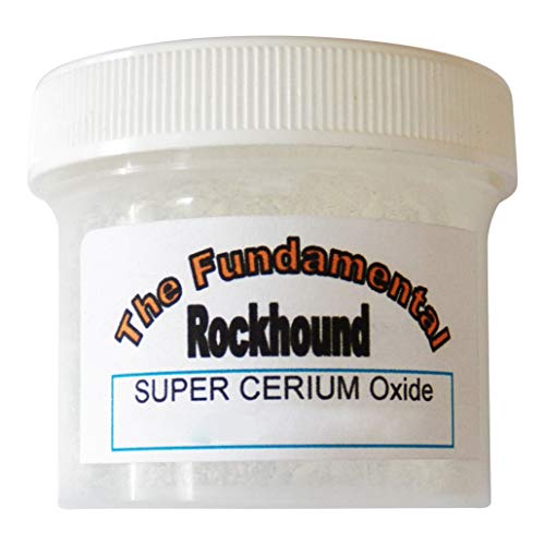 Fundamental Rockhound Products: 2 oz Super Cerium Oxide - Lapidary Rock Polish - Off White