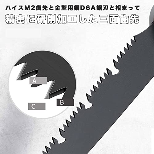 折込のこぎり Wlikn【安全なロック機構&三面歯先】180mm-300mmのこぎり 枝切り鋸 折込鋸-替刃式剪定鋸 多目的廃棄物のこぎり ノコギリ 木工用 家庭用 折り畳み式 刃渡り 硬い歯 万能目 園芸用 一般木材·果樹剪定用カーブソー 解体 薪割り 6枚目