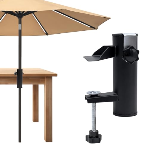 Cisolen Sonnenschirmhalter Balkongeländer Klemme Sonnenschirm Balkon Balkongeländer Schirmständer Halterung Balkon Sonnenschirmständer Tischklammer für Gartenschirme Veranstaltungen im Freien Camping