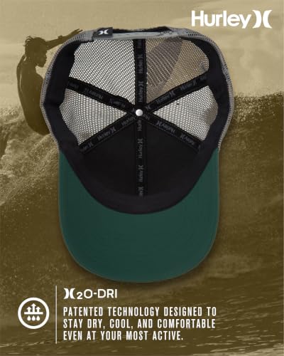 Image of Hurley Mens Trucker Hat Fairway Mesh Trucker Hat, Quick Dry Snapback