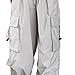 JEShifangjiusu Mens Loose Fit Street Fashion Cargo Pants High Waist Wide Leg Lounge Trouser Quick Dry Stretch Sport Pant (Silver Grey,Small)