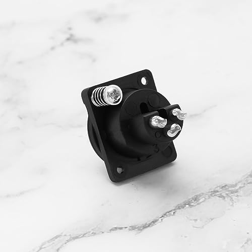 The Lord of the Tools 2Pcs 3 Pin XLR Female Plug Sockets 3 Pin Mobility Scooter Charging Socket Charging Accessories for Power Amplifier Mixer Microphone