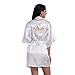 Amzchoice Satin Kimono Wedding Party Getting Ready Robe with Gold Glitter