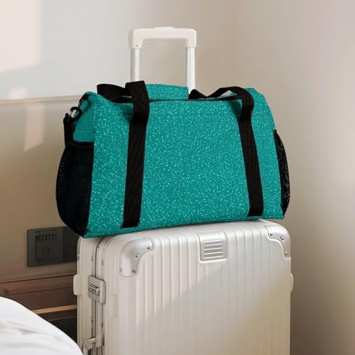 Lightweight Portable Travel Bags Teal Turquoise Glitter for Women and Men Fitness, Fishing, Hiking, Outdoor Sports, Camping, Casual Daily Use4