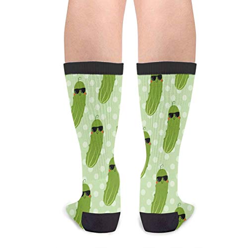 Yishow Cute Green Pickle Socks Men's Women's Novelty Crew Socks Funny Vegetable Socks #TOP1