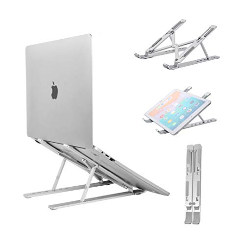 JEDIA Laptop Stand, Multi-Angle Computer Stand with 6 Heights to Elevate Laptop, Portable Stand for Laptop Adjustable Laptop Stand Riser, Compatible for All 10-15.6 Laptops