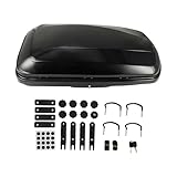 GEARFLOW Car Roof Box, 400L Capacity Extra-Large Hard Roof Cargo Carrier with Security Keys & Dual Side Opening, Waterproof Rooftop Luggage Storage Box for Car, SUV, Van, Fits Most Cars (Black)