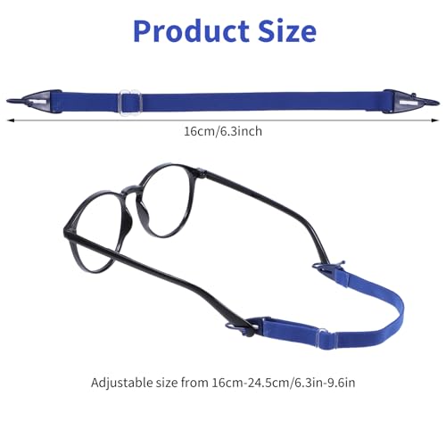 JIEYAO 6 Stück Brillenbänder Für Kinder, Verstellbarer Sportbrillenband No Tail Anti Rutsch Brillenbänder Elastischer Brillenbandhalter für Jungen Mädchen Sonnenbrille Lesebrille Brille Sportbrille