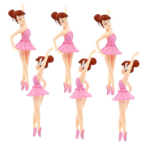 Toddmomy Dorable Ballet Girl PVC Keychain Micro Landscape Decor for Girls Party