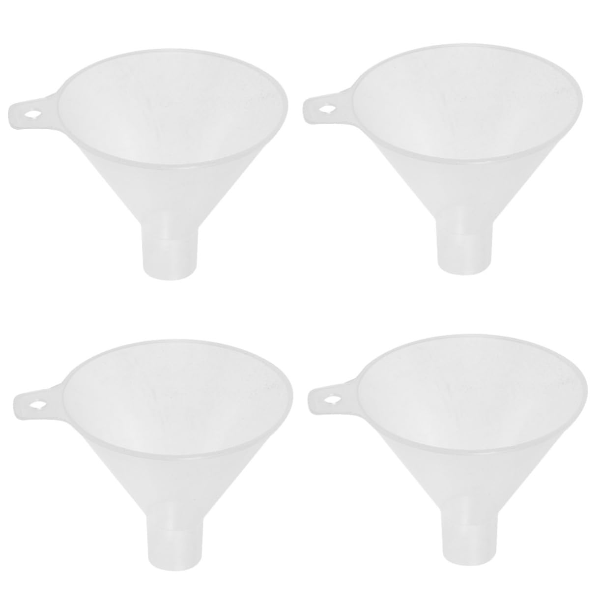iplusmile 4pezzi Imbuto Da Laboratorio Trasparente Imbuto Per Reagenti Polvere Con Design Fondo Piatto Utensile Per Esperimenti Di Laboratorio Facile Da Pulire e Manutenere Con Ampia Bocca