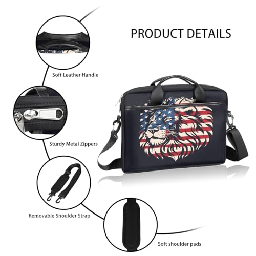 Bolsa para laptop con bandera americana 15 pulgadas miniatura 4