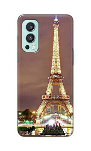 Image of PRINTFIDAA Lovers Famous Place Eiffel Tower in Paris Printed Designer Hard Case for OnePlus Nord 2 (5G) Back Cover -(e) RPM1009
