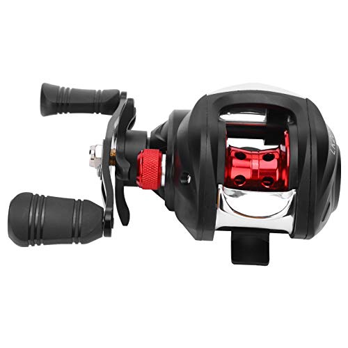 Carrete de baitcasting Carrete de Pesca 8KG Arrastre máximo 17 1 Rodamientos de Bolas 7.2: 1 Relación de Engranajes Carretes de Pesca, Sistema de delicadeza de Cebo liviano(Left)