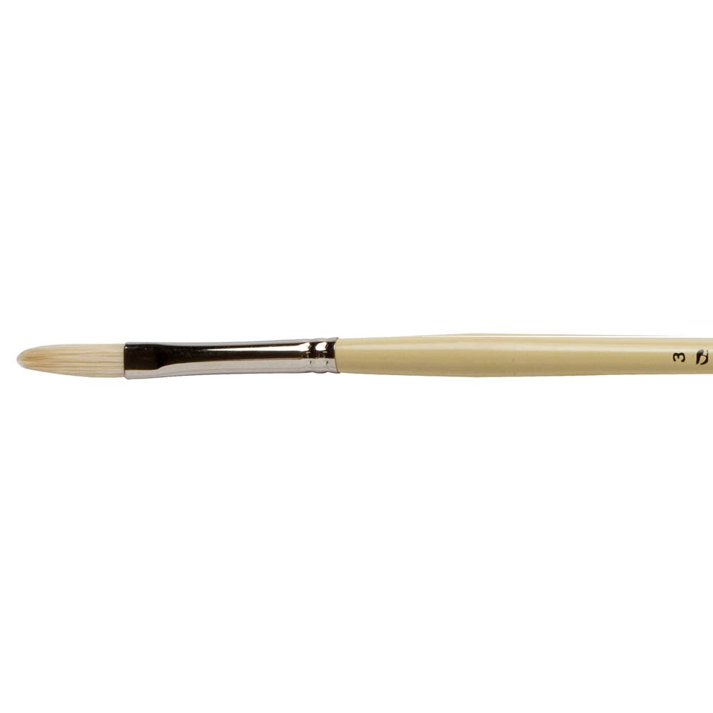Pro Arte : Series B Hog Beige Bristle Oil / Acrylic Brush Size 3 Filbert