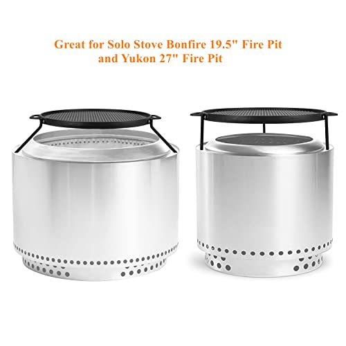 Onlyfire Chef Cast Iron Griddle, Grill Cookware For Solo Stove Bonfire 19.5" Fire Pit And Yukon Fire Pit, Portable Round Iron Pan With 3 Removable Legs For Outdoor Bbq Cooking & Camping #TOP3