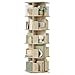 EUGAD Libreria Girevole a 5 Livelli, Libreria Alta e Stretta, Scaffale d'Angolo a Pavimento, Scaffale Girevole per Libri, Rovere Chiaro immagine